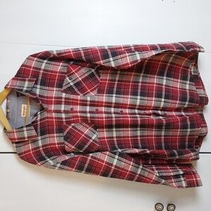 Wrangler Mens Red & Black Plaid Longsleeve Buttondown Shirt New! Sz.XL